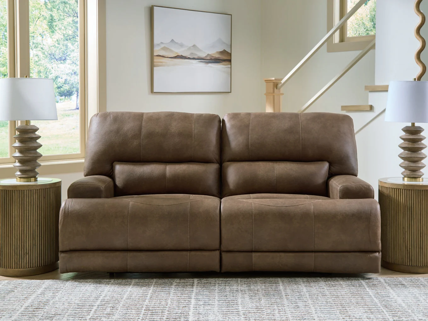 Time-Piece 2 Seat Power Reclining Sofa Adjustable HDREST - Image 2