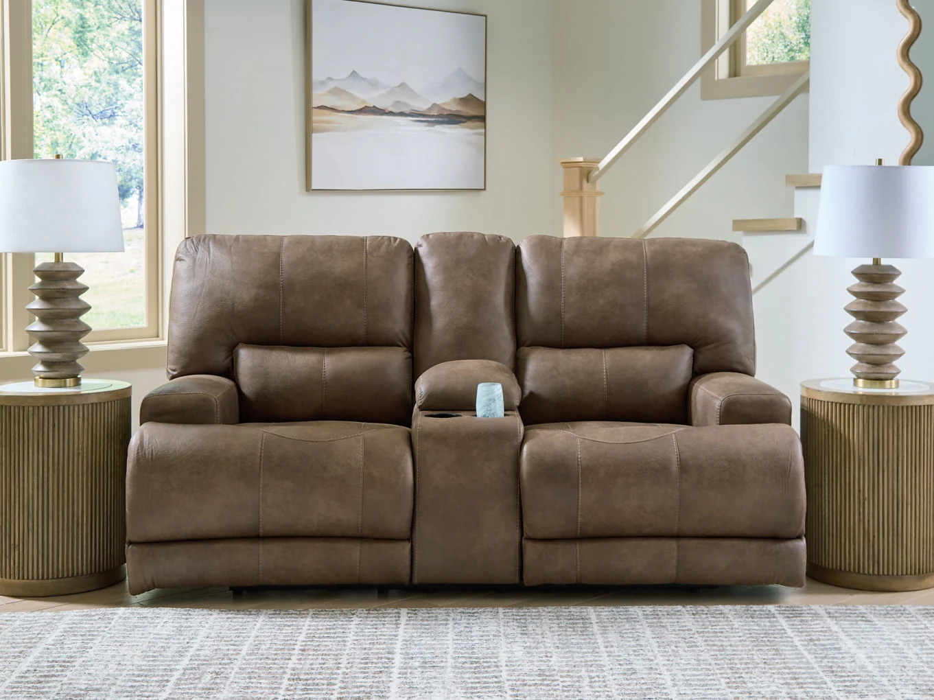 Time-Piece Power Reclining Loveseat/Console/Adjustable Headrest - Image 2