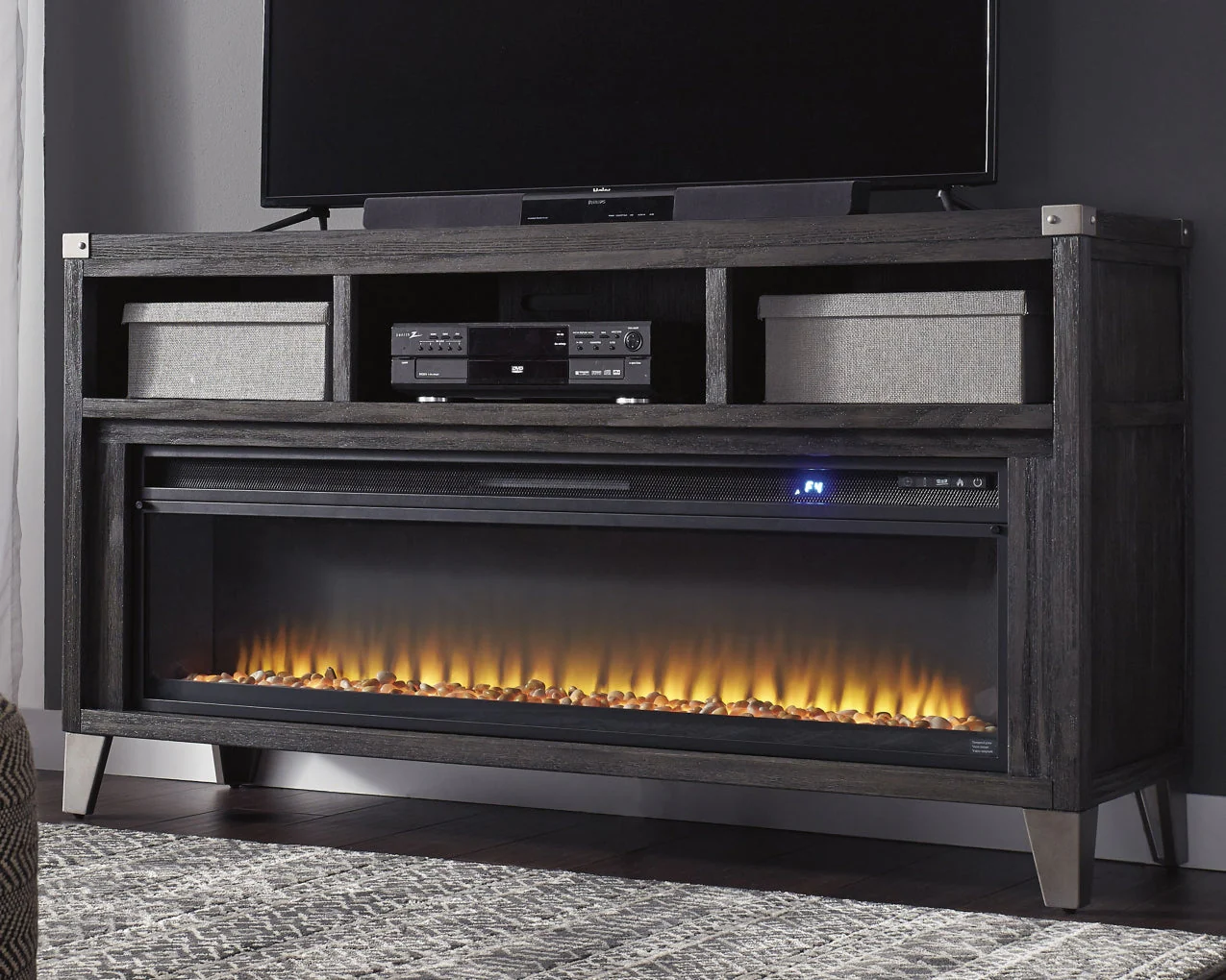 Todoe 65" TV Stand with Electric Fireplace - Image 2