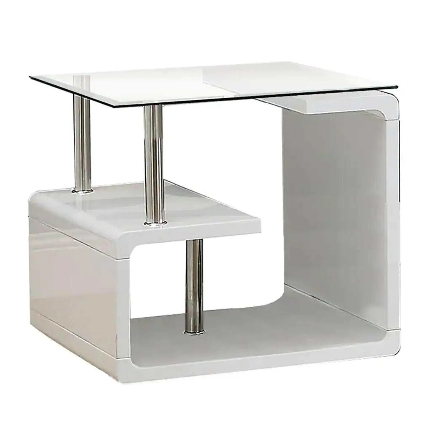 Torkel  White/Chrome  End Table - Image 2