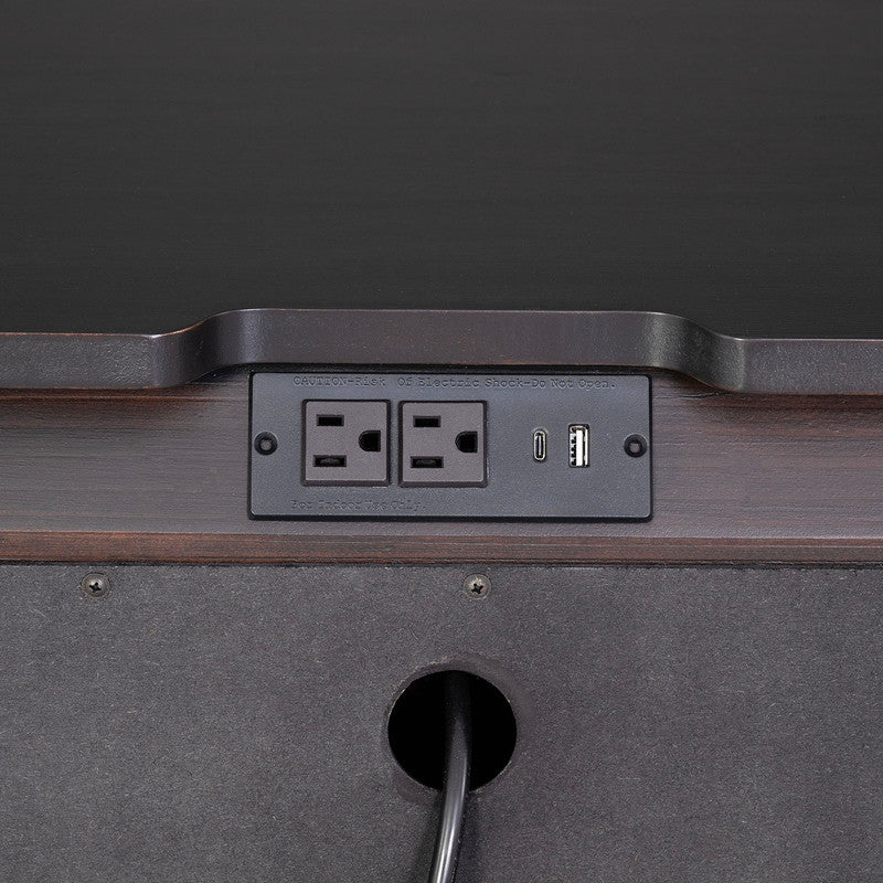 Torrance Black Nightstand w/ USB - Image 2