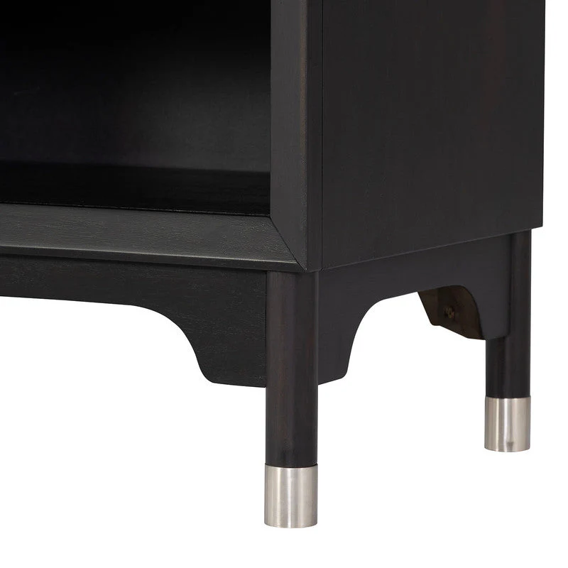 Torrance Black Nightstand w/ USB - Image 3