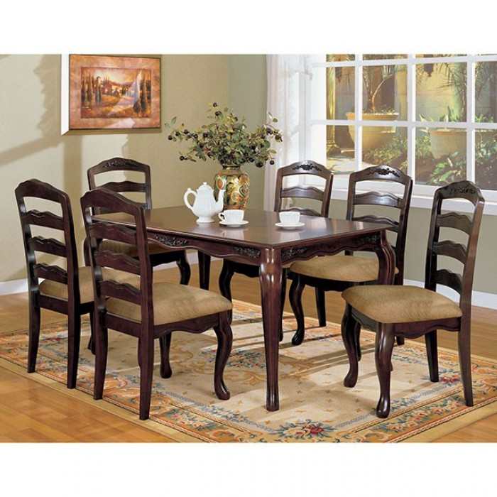 Townsville Dark Walnut & Tan Side Chair (Set of 2) - Image 2