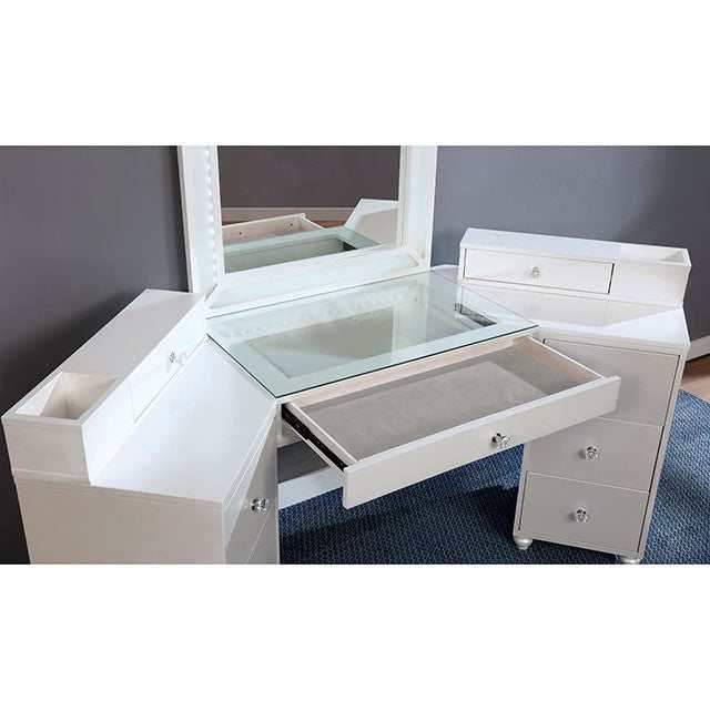 Tracie Luminous White Vanity Set - Image 3