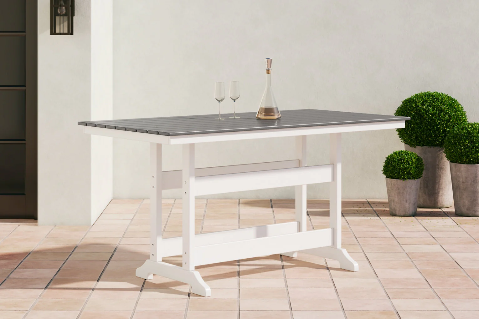Transville RECT COUNTER TABLE with Umbrella Option - Image 2