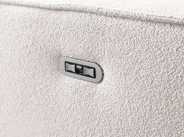 Treharris White Power Loveseat - Image 5