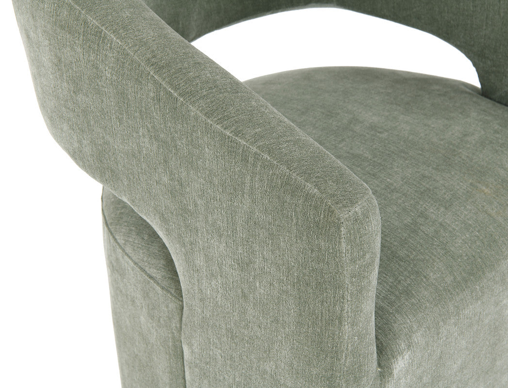 Tresa Green Dining Arm Chair w/ Casters - Image 5