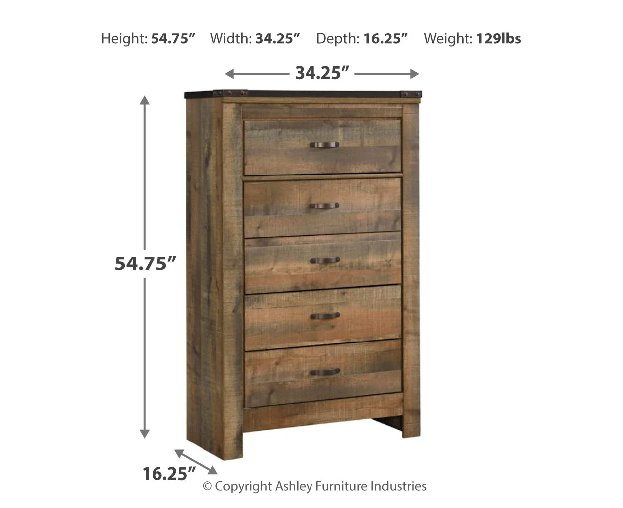Trinell Five Drawer Chest - Image 4