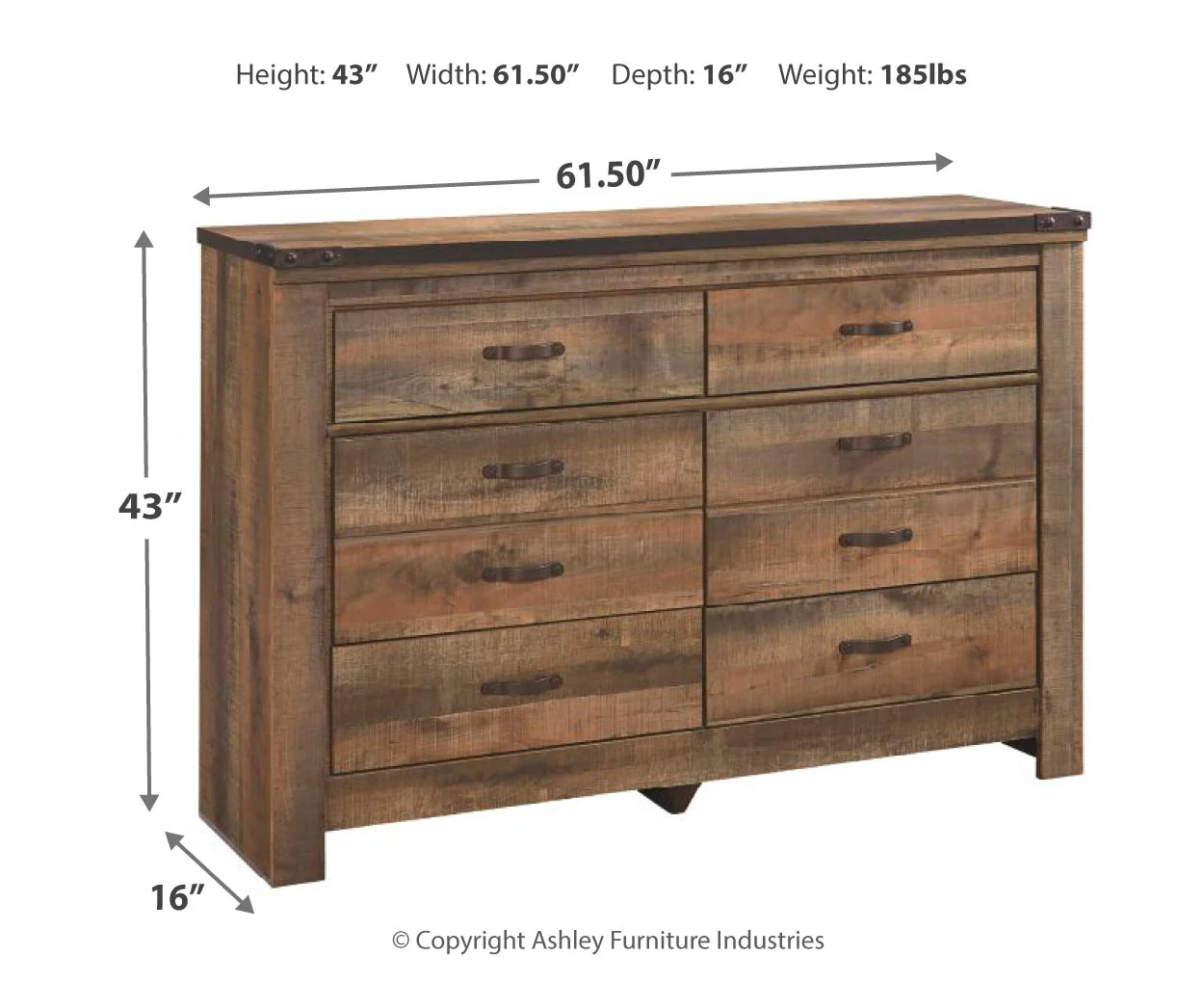 Trinell Six Drawer Dresser - Image 4