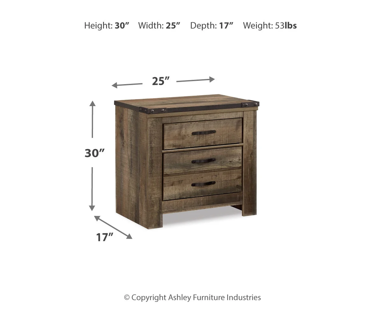 Trinell Two Drawer Night Stand - Image 3
