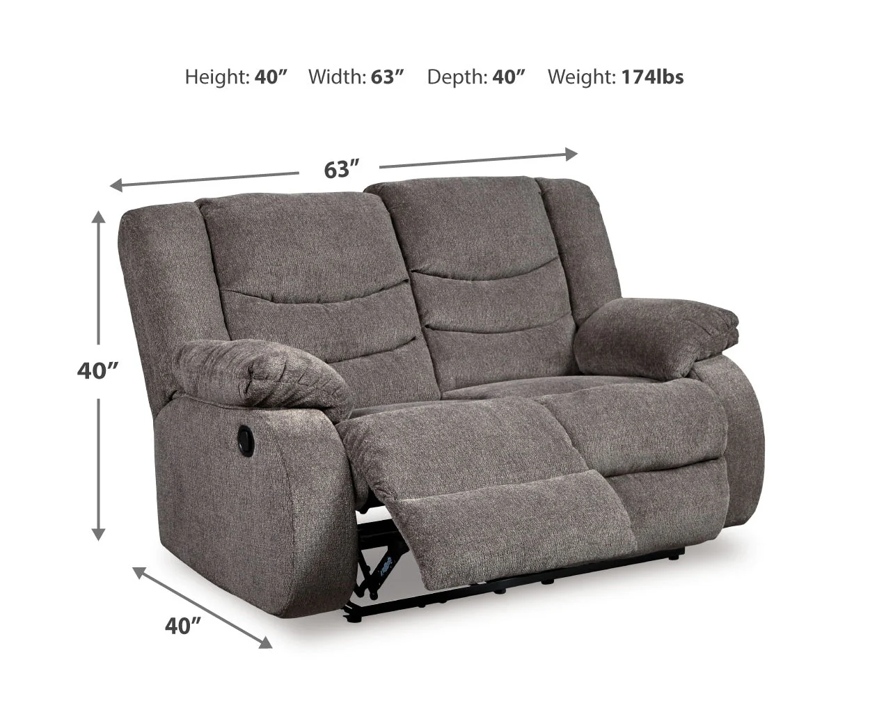 Tulen Reclining Loveseat - Image 4