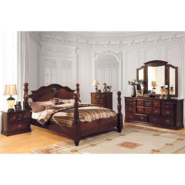 Tuscan Glossy Dark Pine California King Bed - Image 2