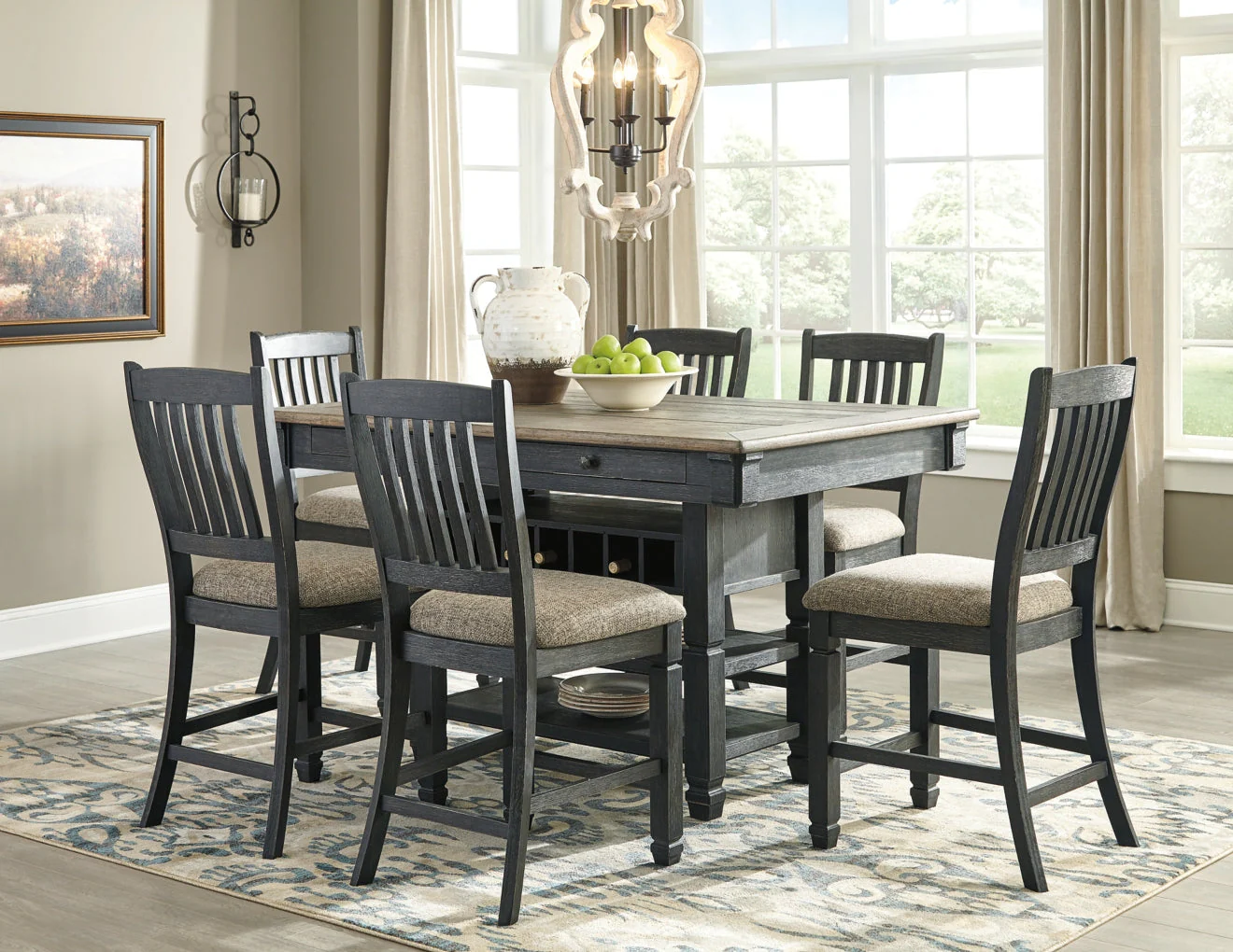 Tyler Creek Dining Set (Up to 6 Barstools) - Image 2