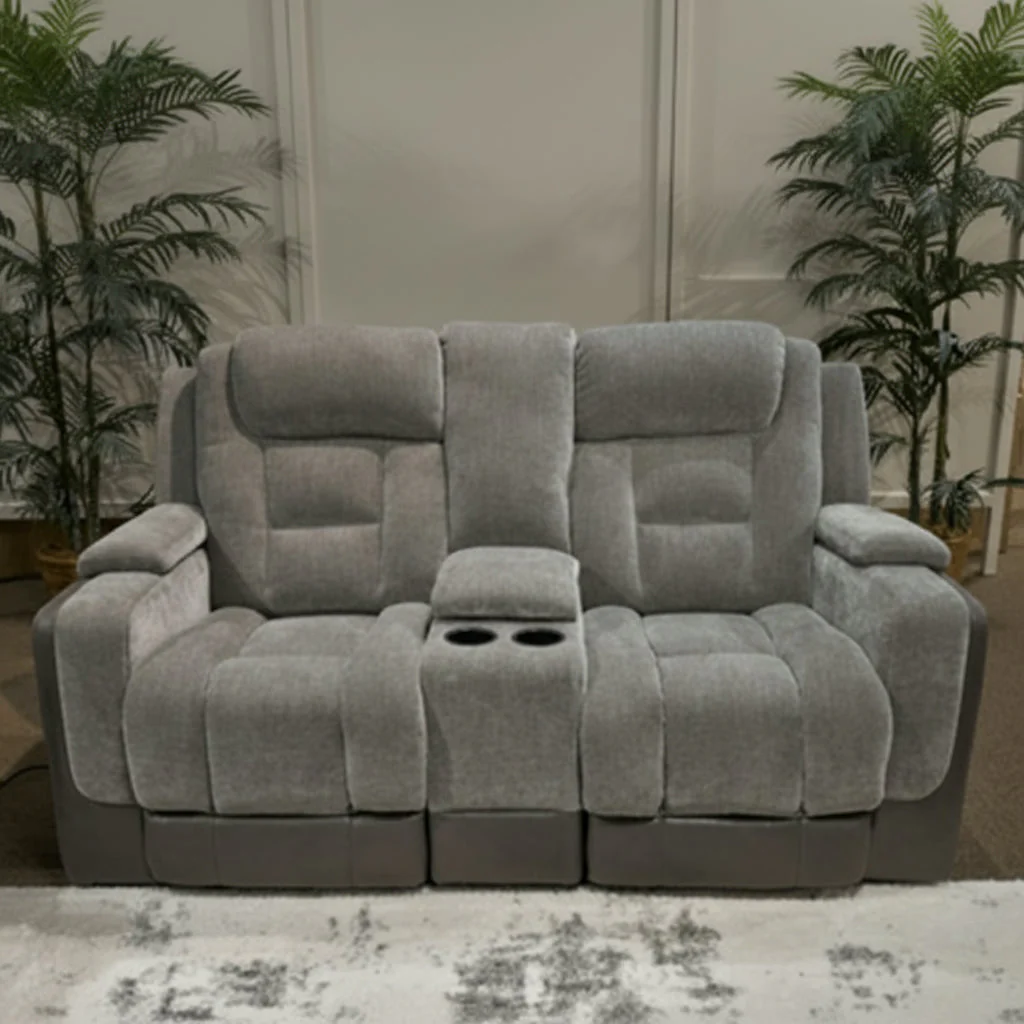 Ultimax Power Reclining Loveseat/Console/Adjustable Headrest - Image 4