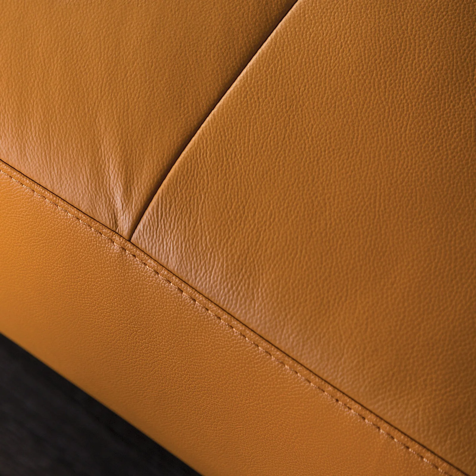 Vadso Tangerine Leather Match Left Chaise Sectional - Image 4