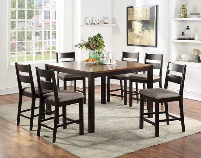 Valdor Dark Oak & Espresso Counter Height Table w/ Leaf - Image 5