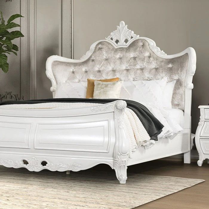 Valentini White 5 Pc. Queen Bedroom Set w/ Chest - Image 2