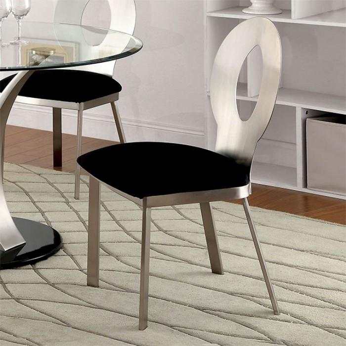 Valo Silver & Black Dining Chair (Set of 2) - Image 2