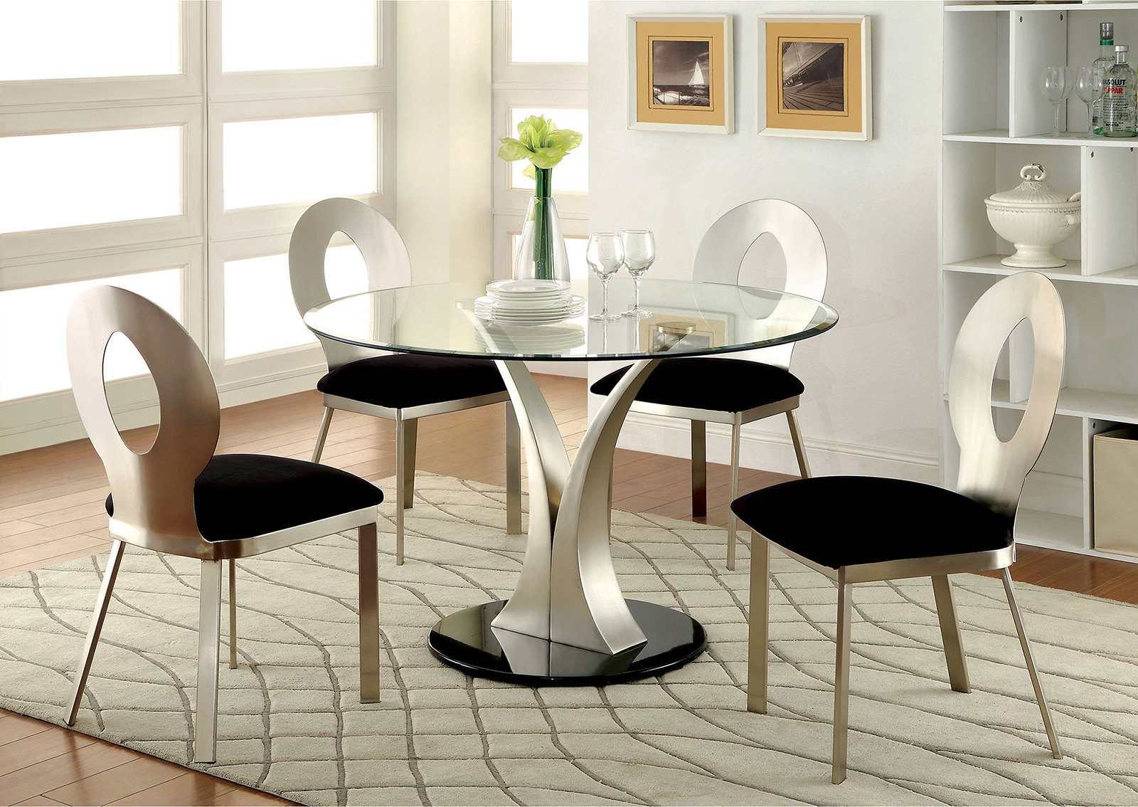 Valo Silver & Black Dining Chair (Set of 2) - Image 3