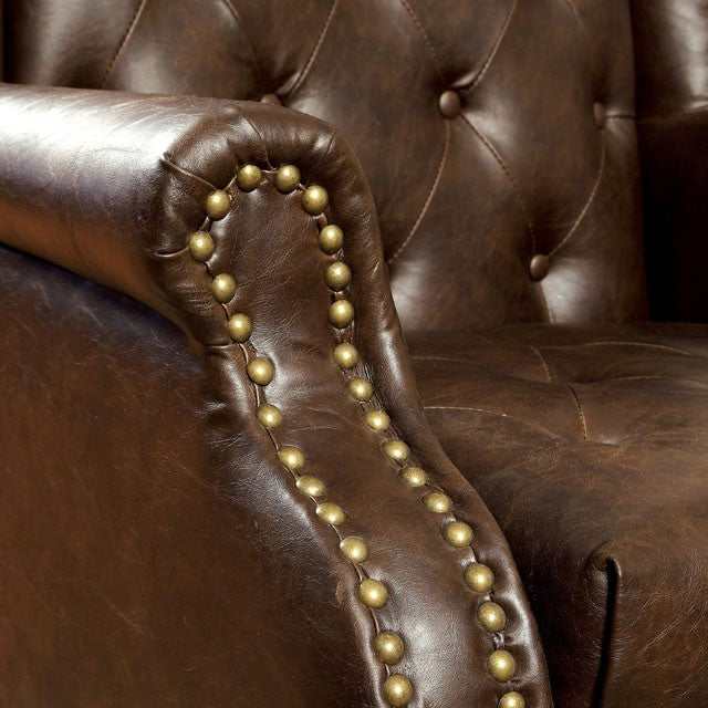 Vaugh Rustic Brown Accent Chair - Image 2