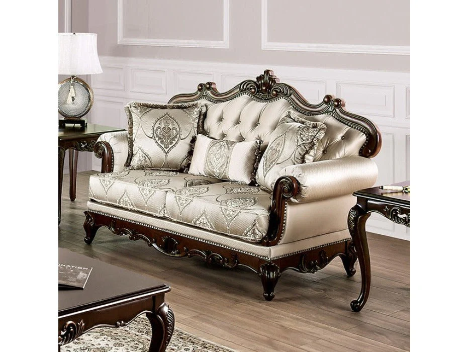 Veracruz Dark Cherry/Beige Loveseat