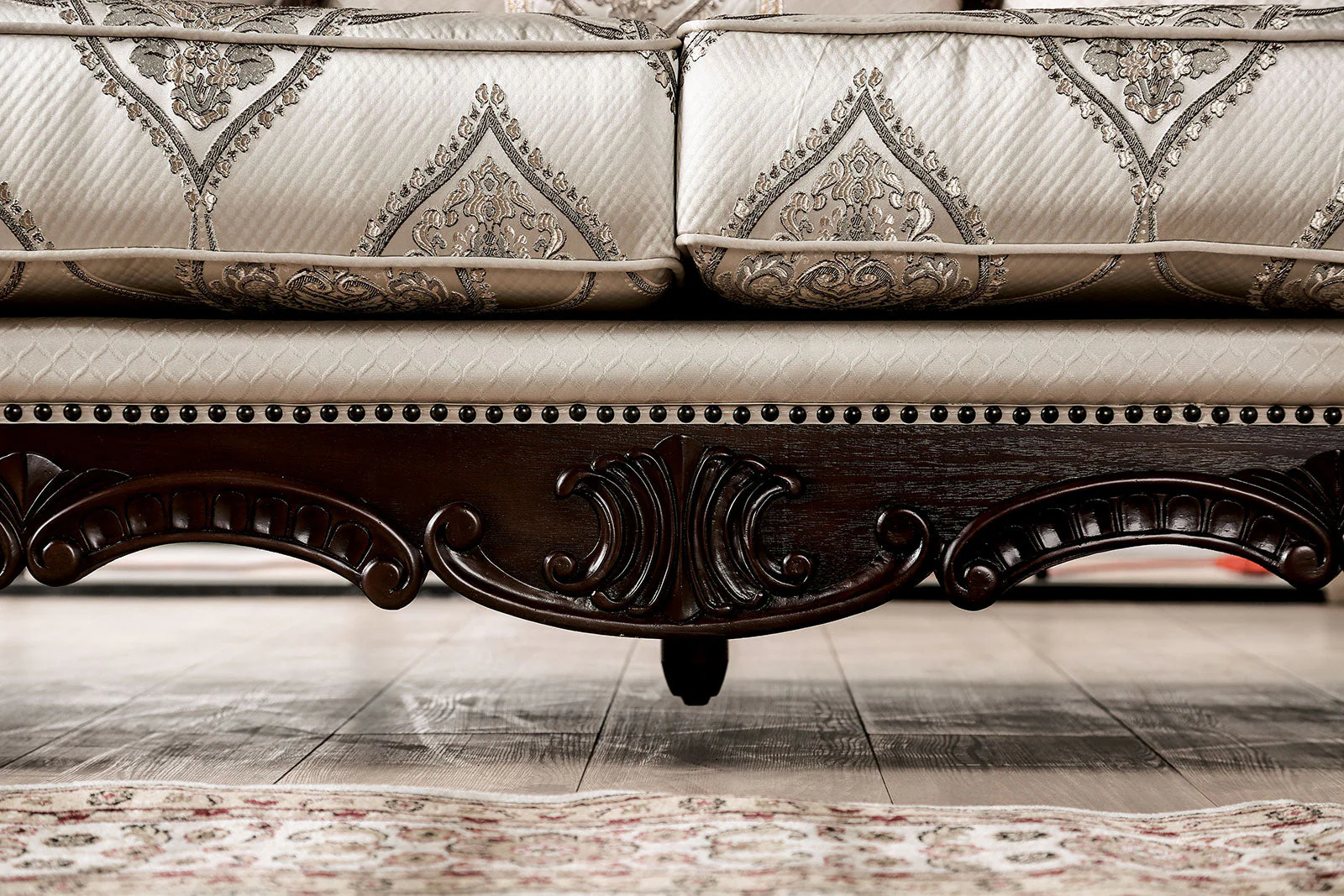 Veracruz Dark Cherry/Beige Loveseat - Image 5