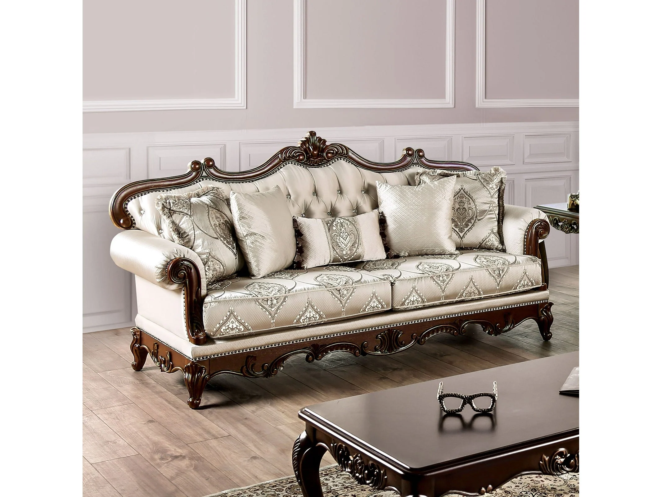 Veracruz Dark Cherry/Beige Sofa