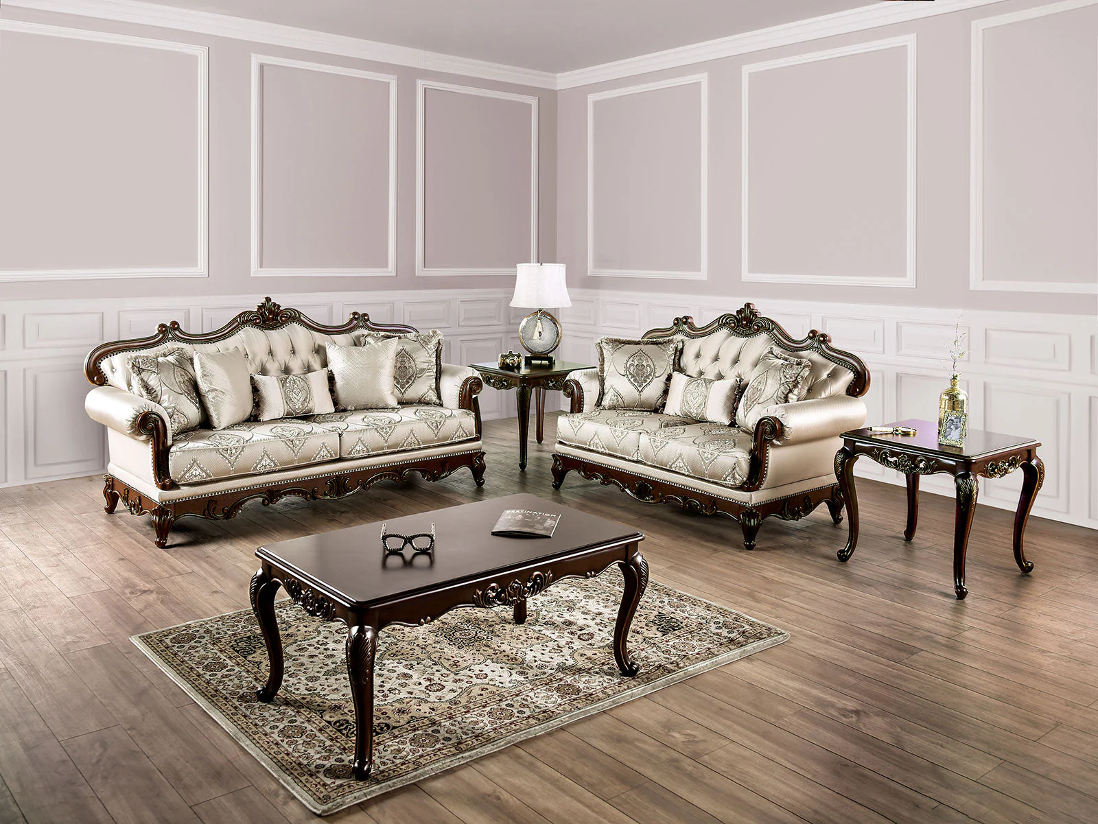 Veracruz Dark Cherry/Beige Sofa - Image 2