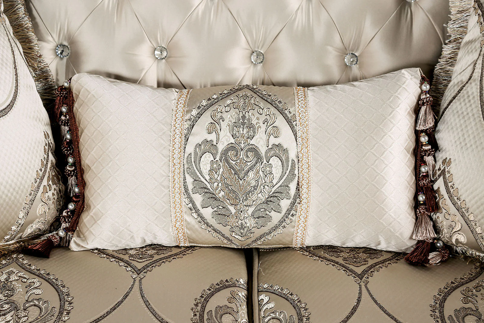 Veracruz Dark Cherry/Beige Sofa & Loveseat - Image 8