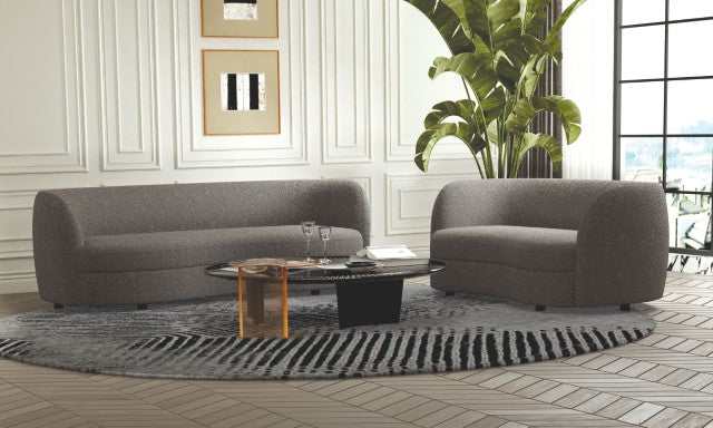 Versoix Charcoal Gray Loveseat - Image 2