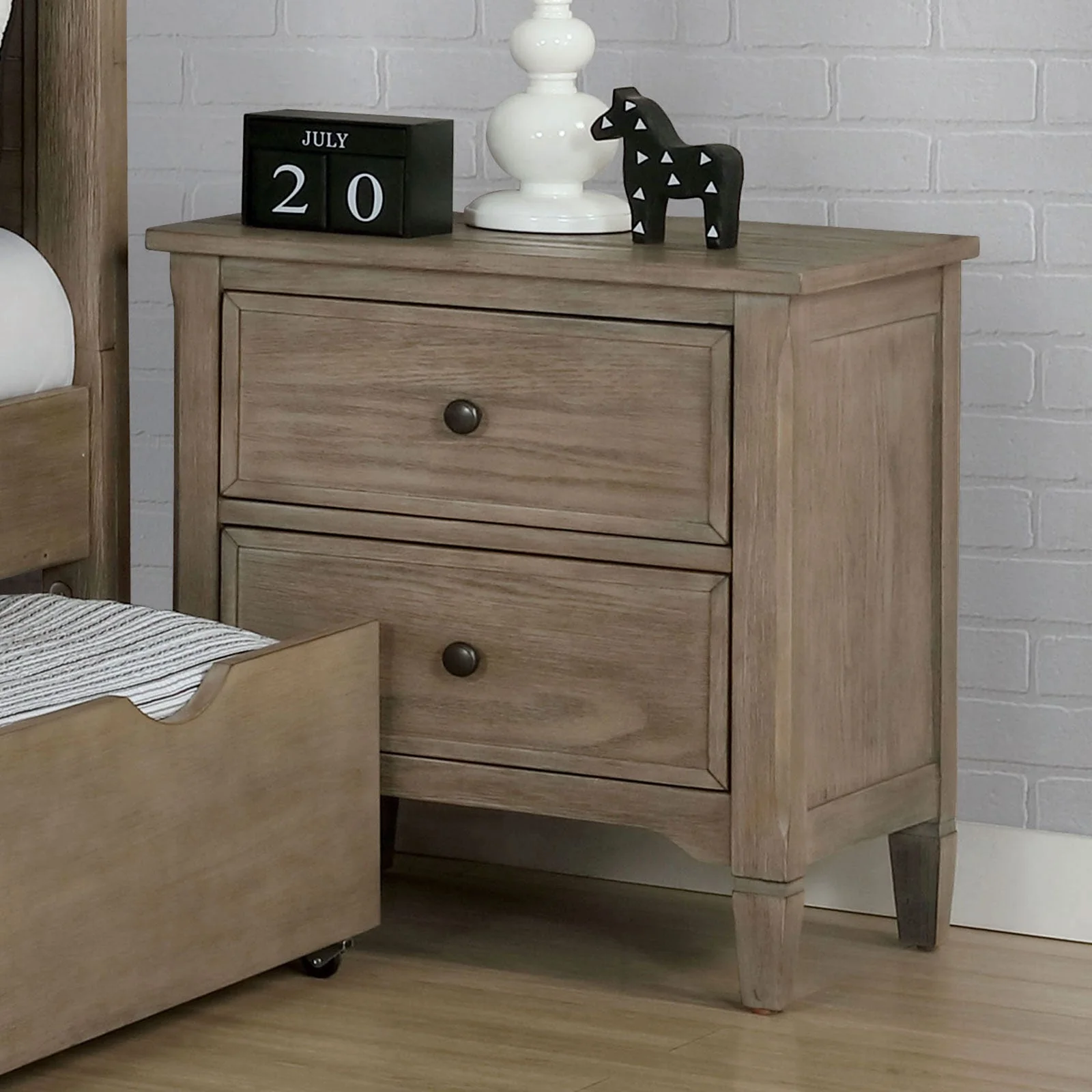 Vevey Wire-Brushed Warm Gray 4 Pc. Full Bedroom Set - Image 6