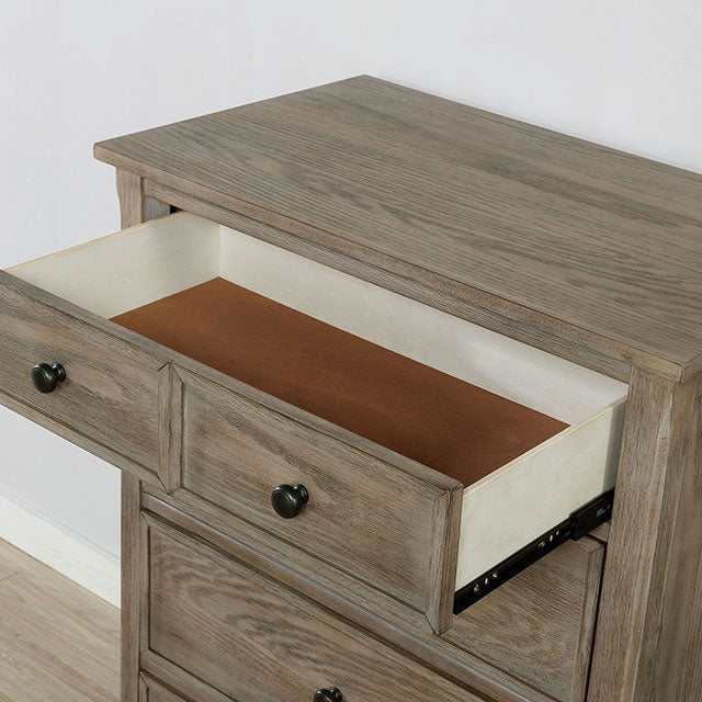 Vevey Wire-Brushed Warm Gray Twin Bed - Image 7