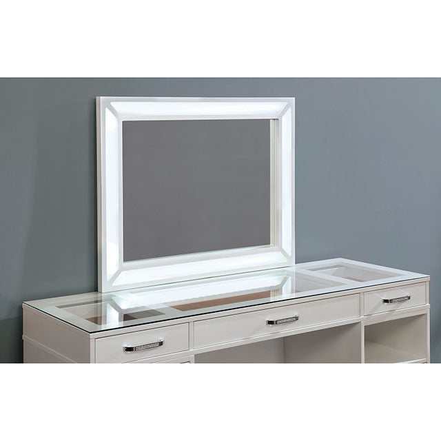 Vickie Luminous White Vanity Set - Image 4