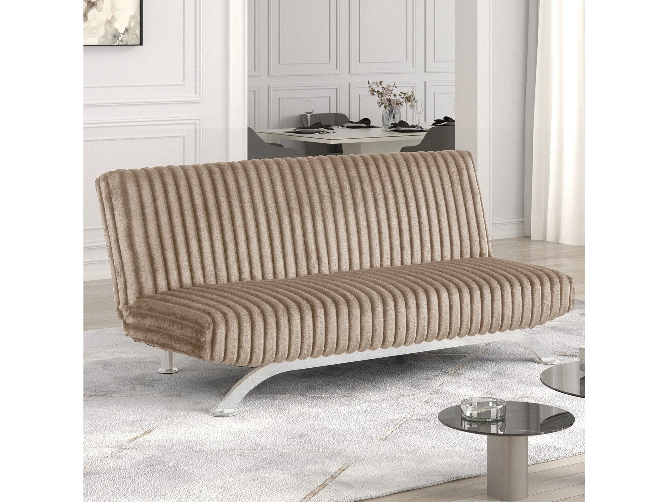 Villeneuve Taupe Futon Sofa Bed