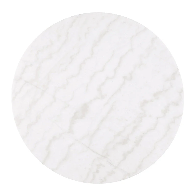 Virden Black/White/Gold Round Cocktail Table - Image 2