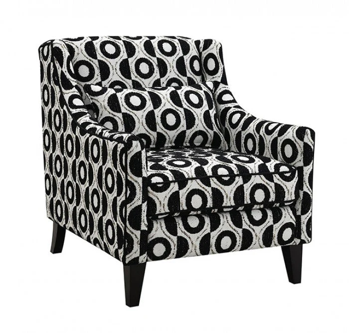 Viviani White/Black Accent Chair - Image 2