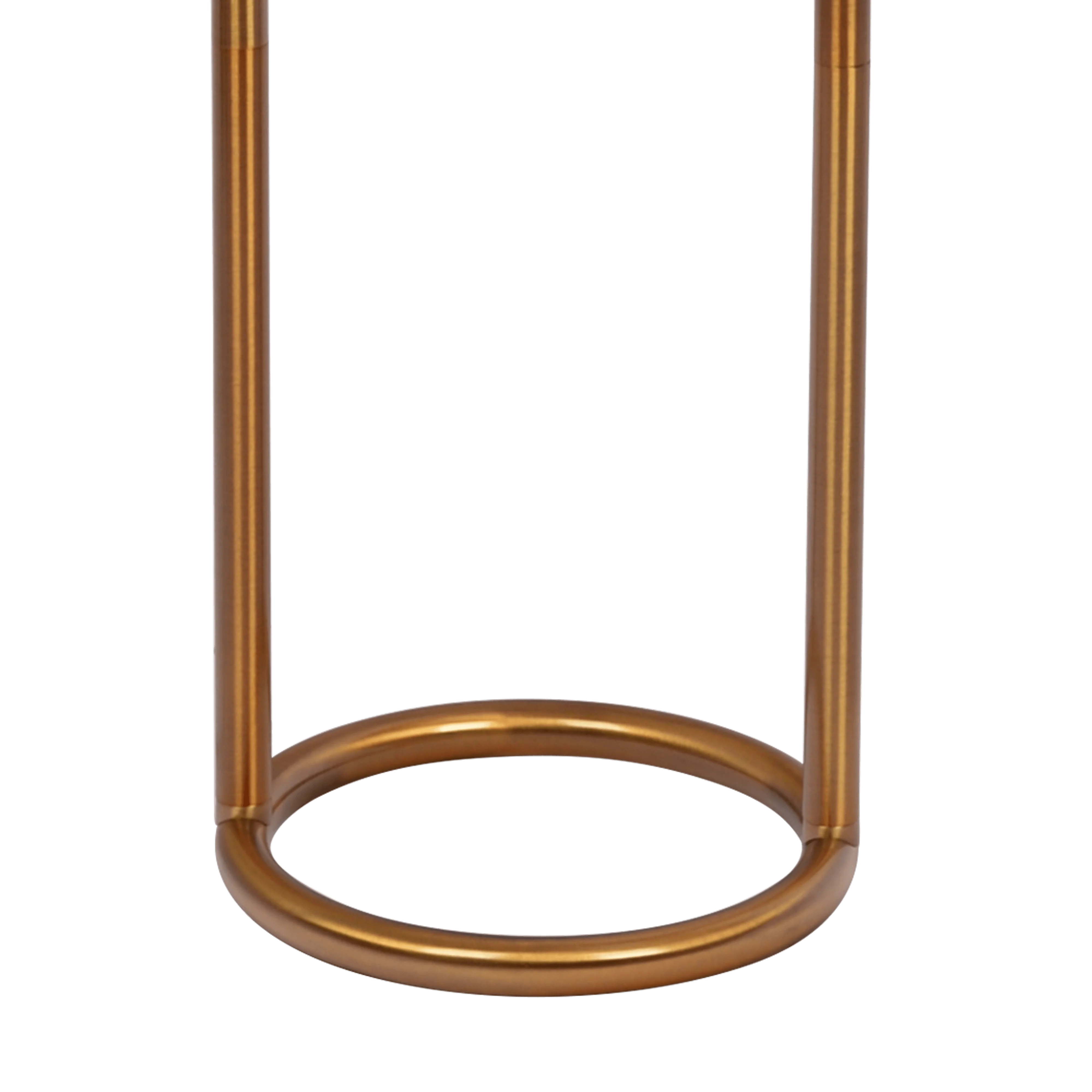 Vivid Brass Ring Base Floor Lamp with Large White Drum Shade - Image 6