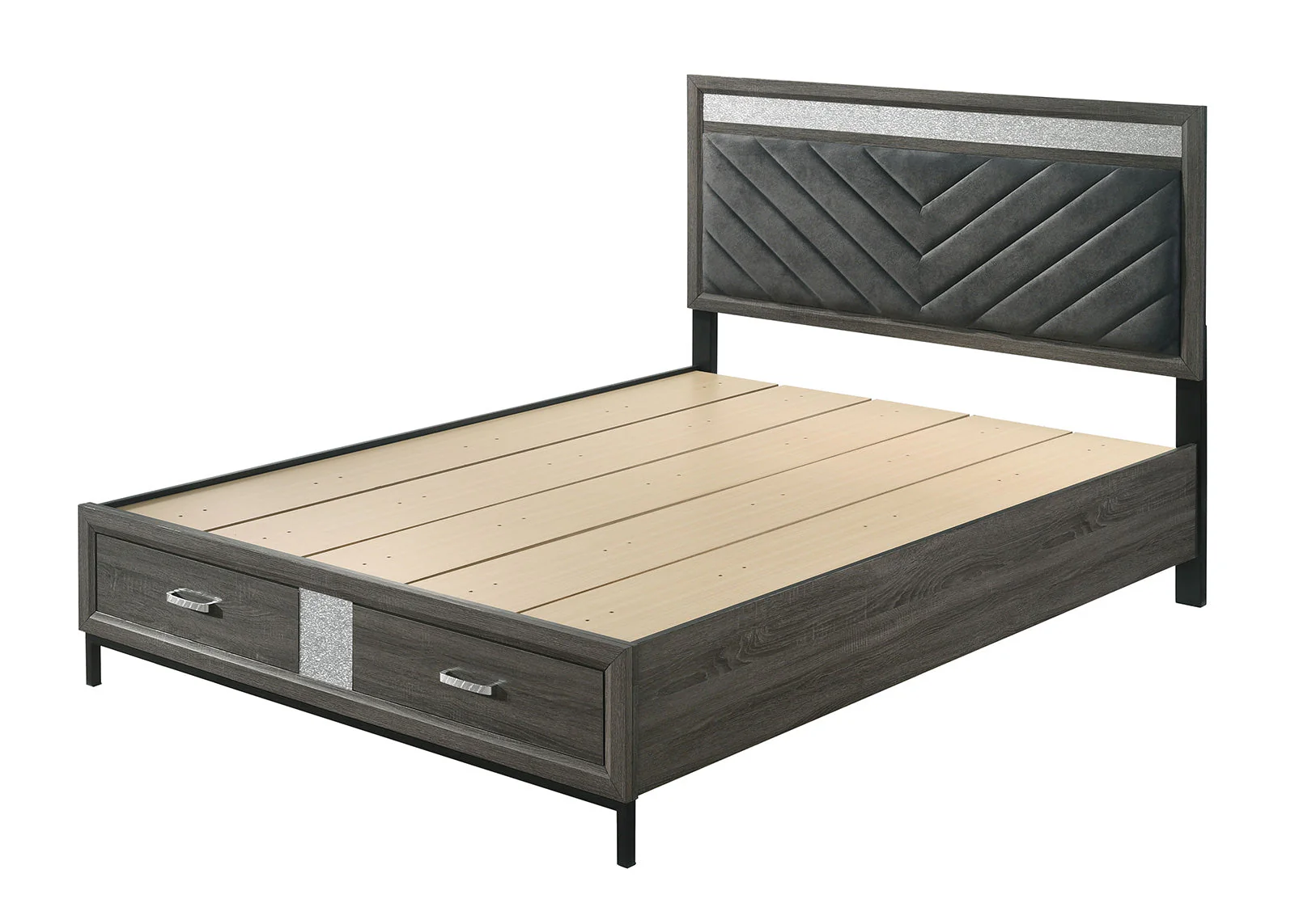 Voleta Gray 5 Pc. Queen Bedroom Set w/ 2NS - Image 2