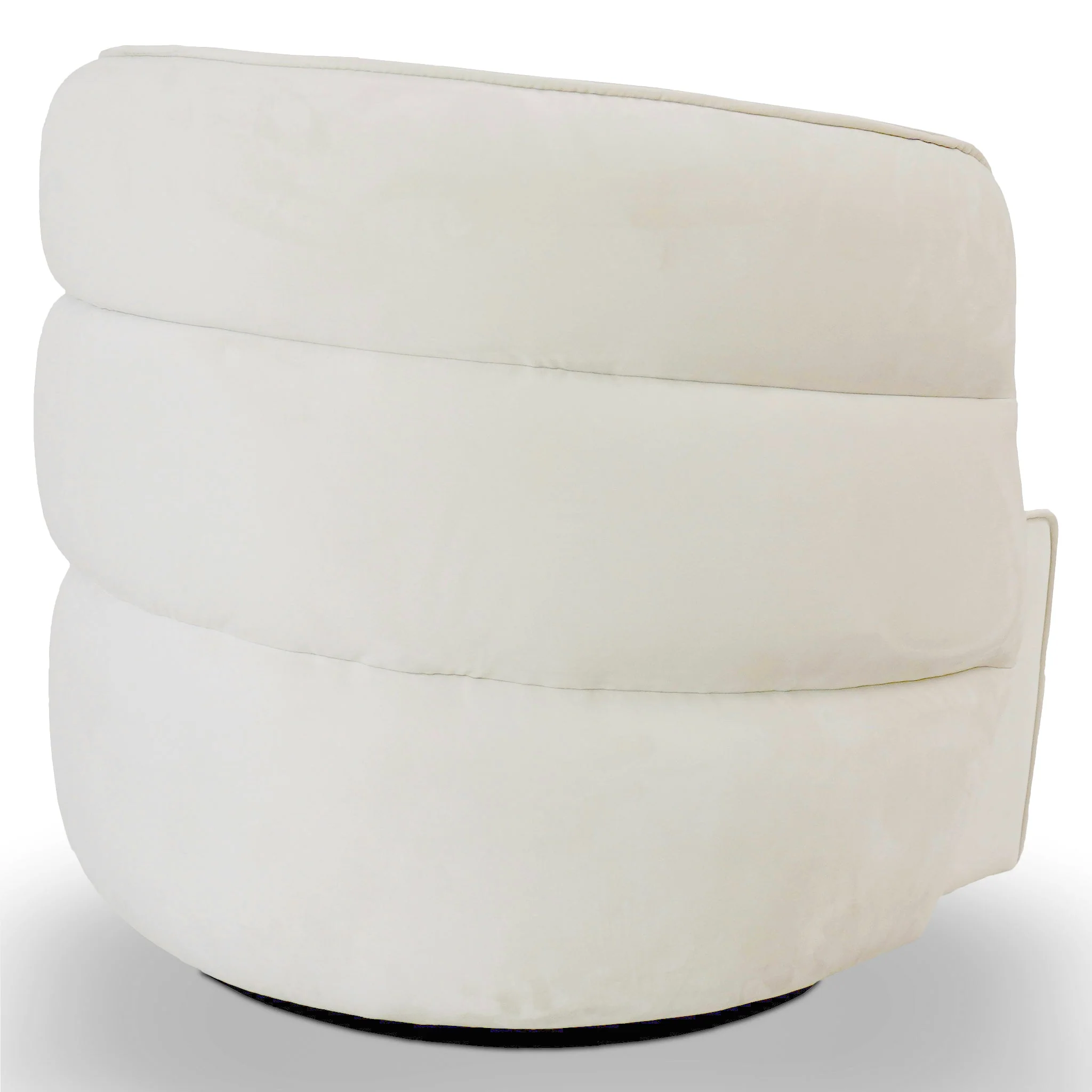 Walden Swivel Chair - Cream Velvet - Image 3