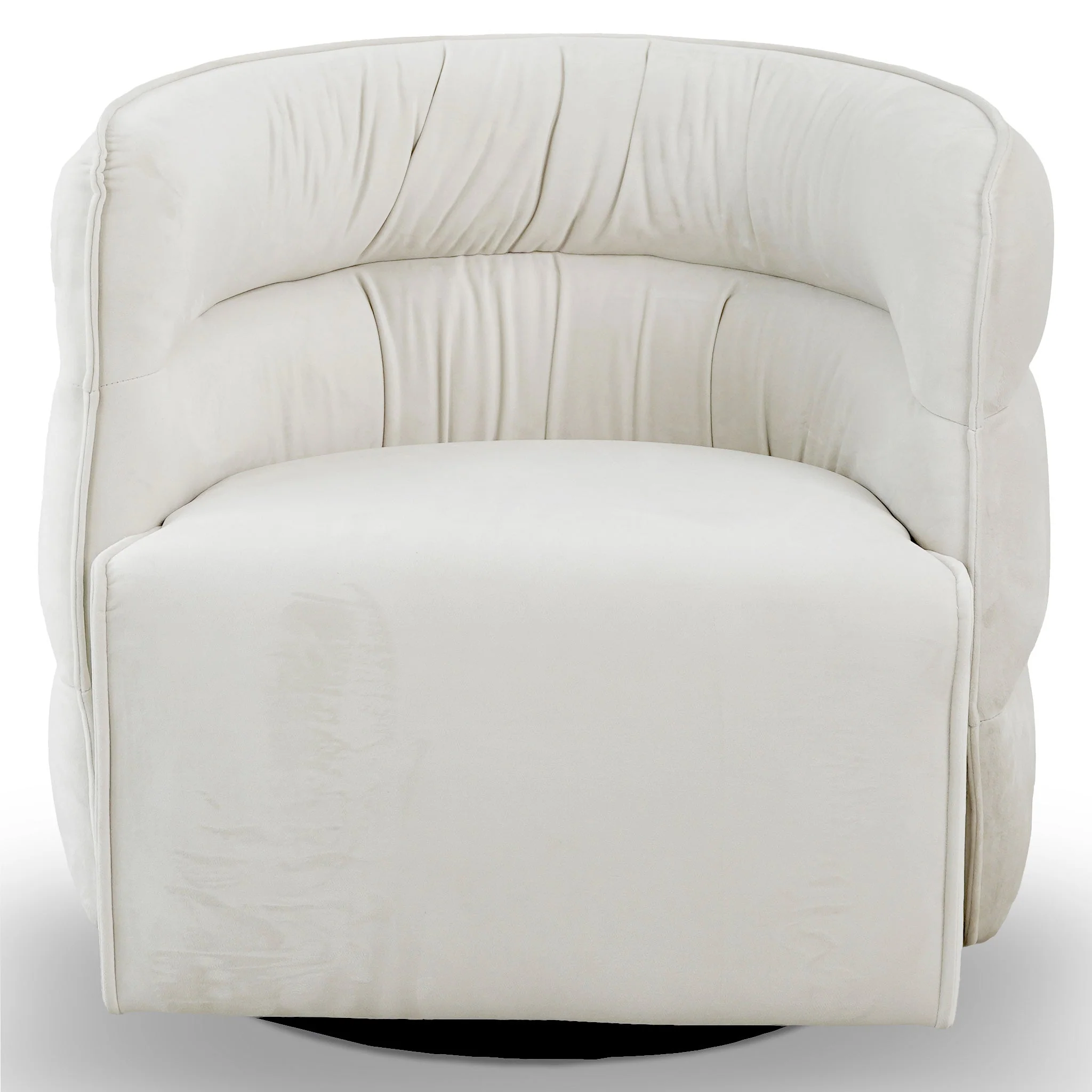 Walden Swivel Chair - Cream Velvet - Image 4