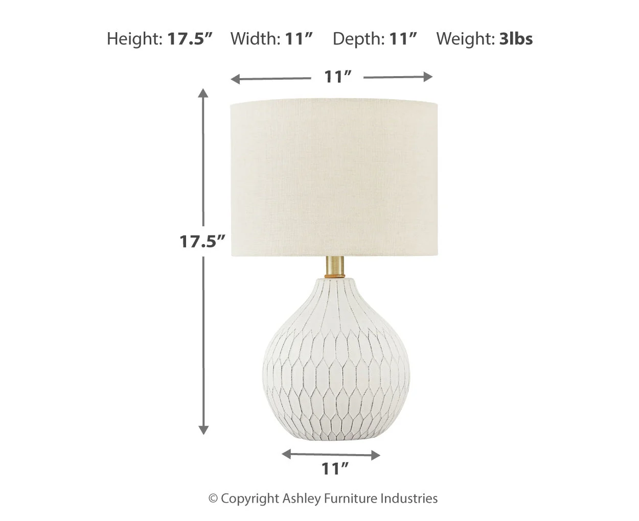 Wardmont Ceramic Table Lamp - Image 4
