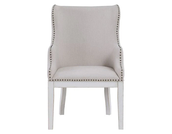 Warren White Arm Chair - Image 2