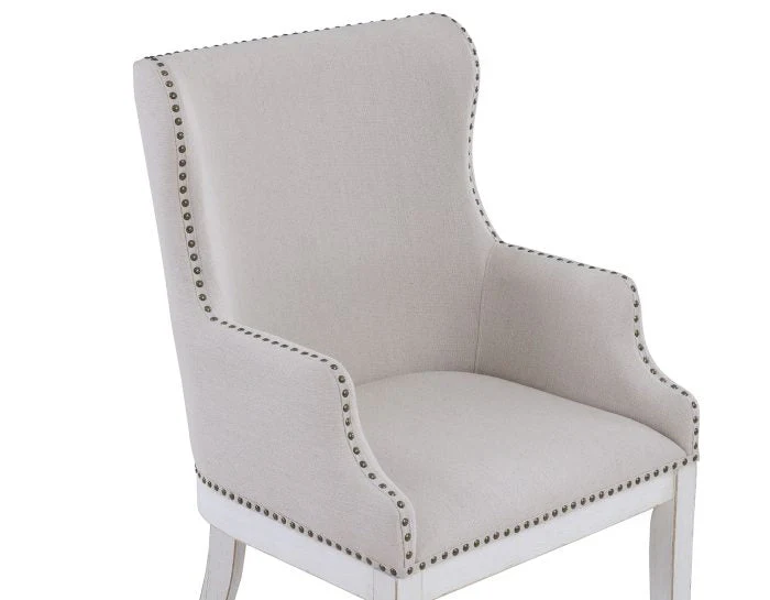 Warren White Arm Chair - Image 3