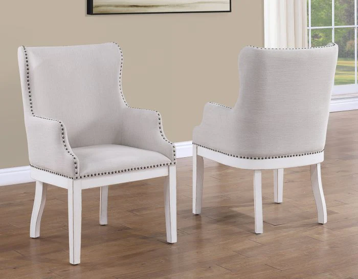 Warren White Arm Chair - Image 4