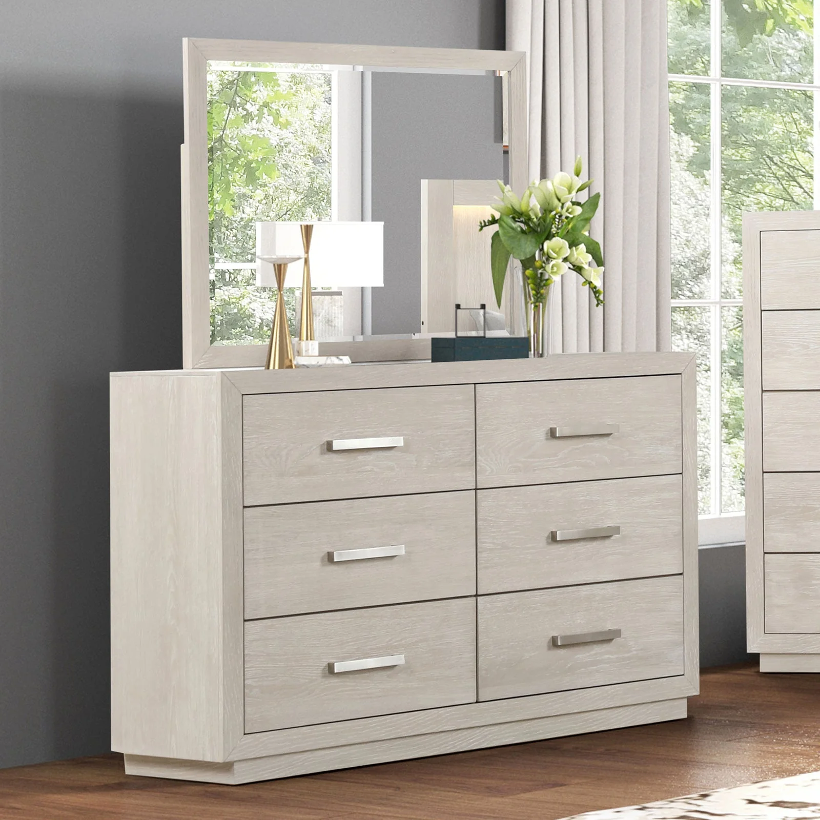 Wellingborough Light Gray Mirror - Image 2
