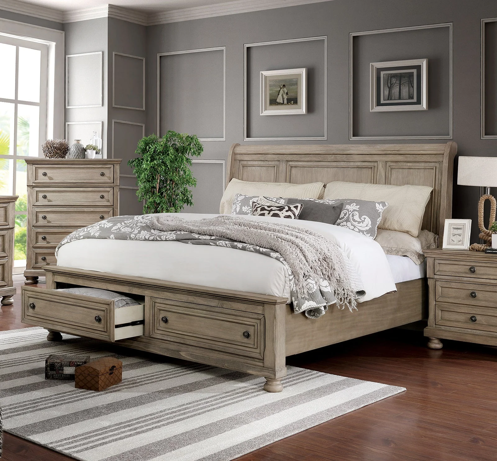 Wells Gray 5 Pc. Queen Bedroom Set w/ Chest - Image 2