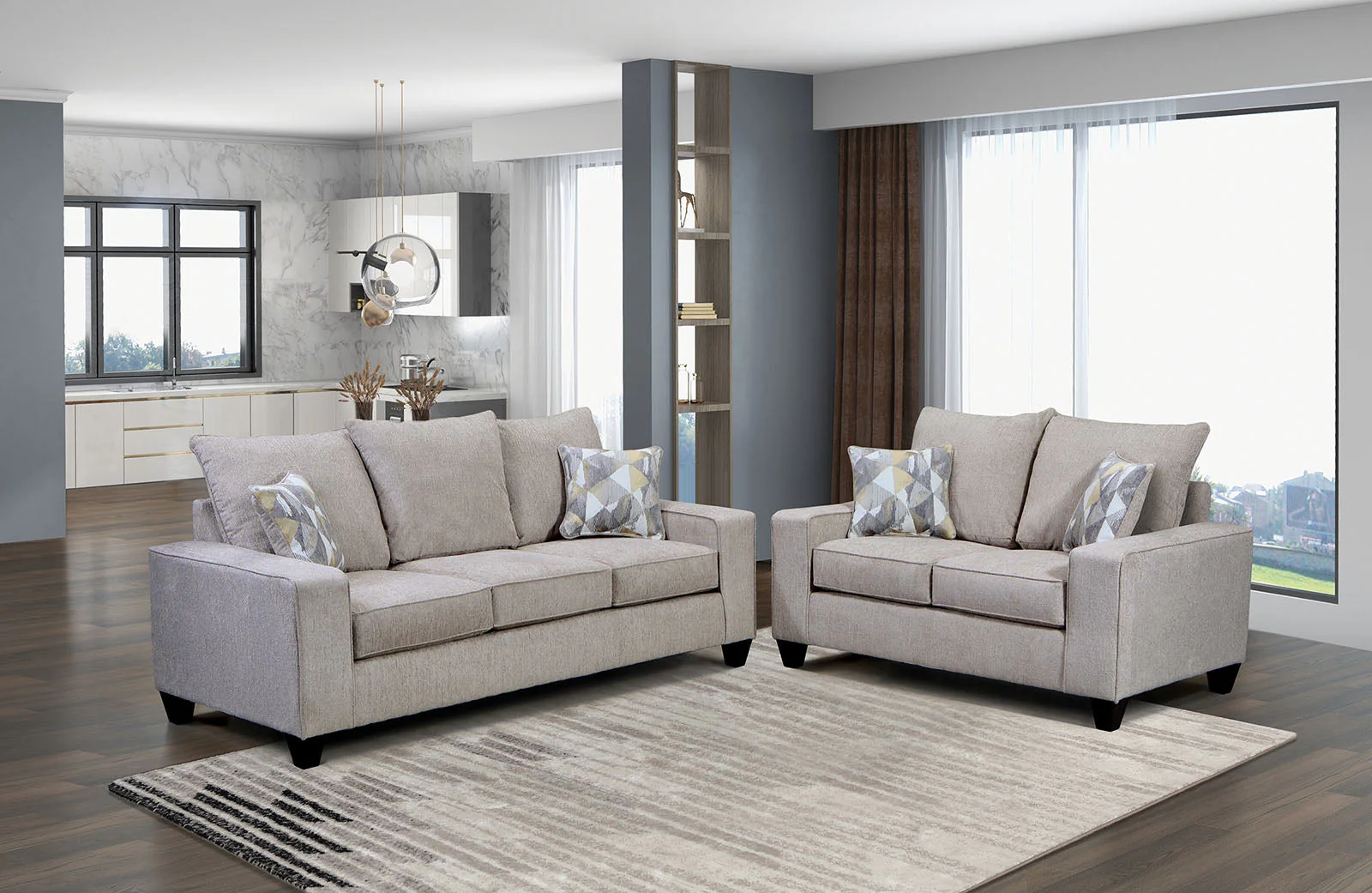 West action Beige Loveseat - Image 5