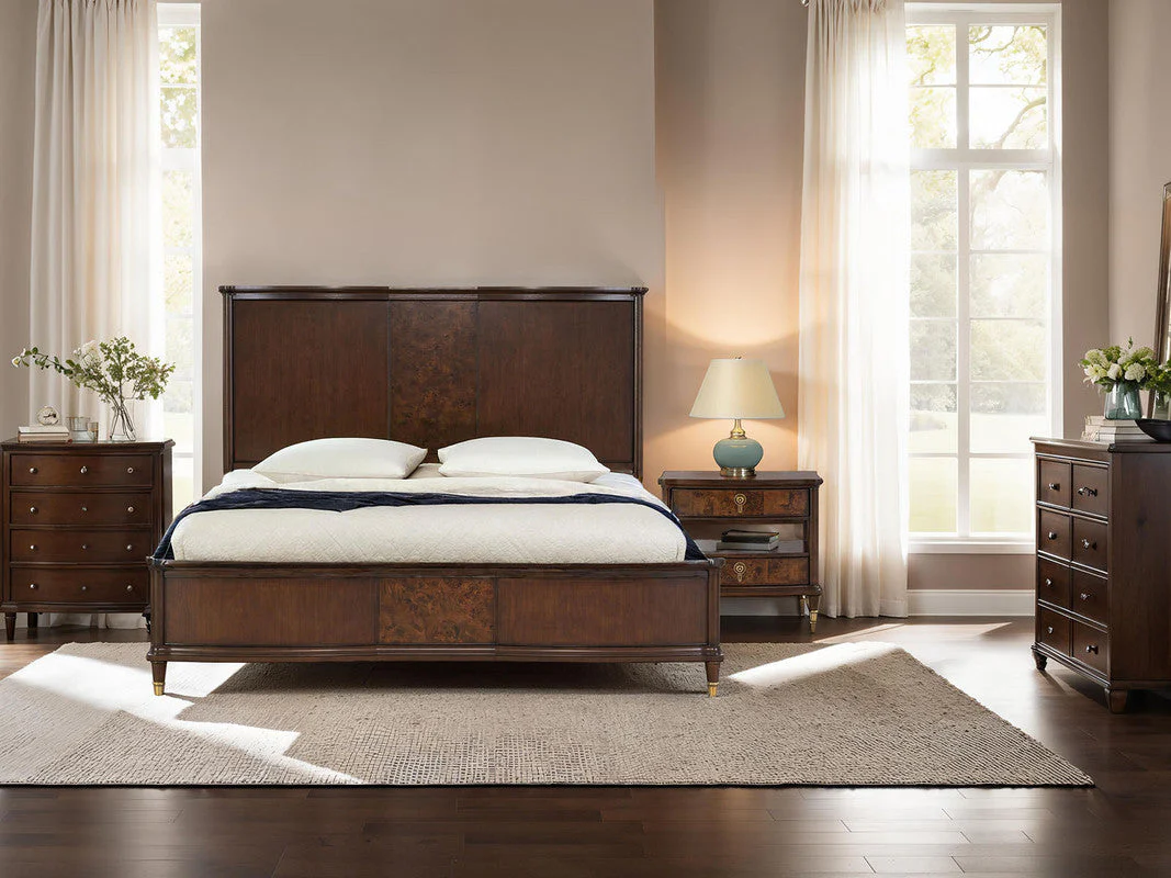 Westerham Dark Cherry 5 Pc. Queen Bedroom Set w/ 2NS - Image 2