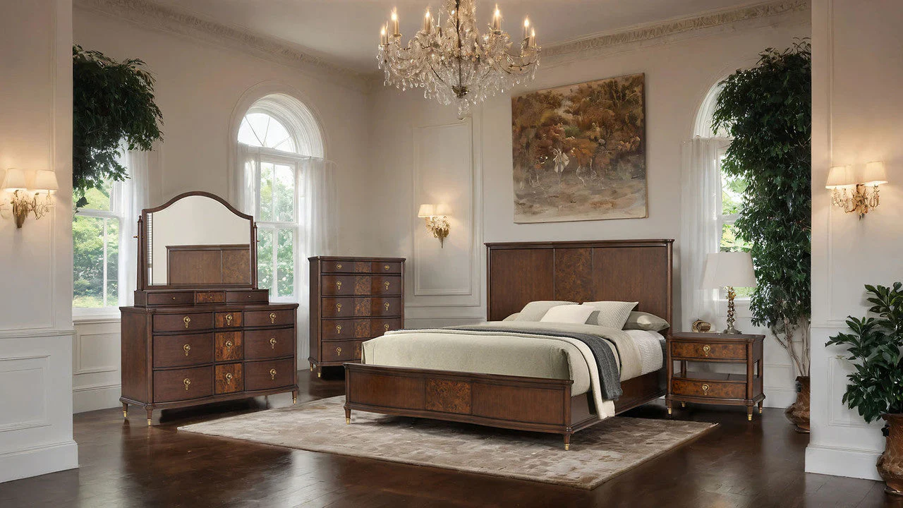Westerham Dark Cherry 5 Pc. Queen Bedroom Set w/ Chest - Image 3