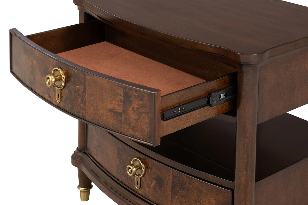 Westerham Dark Cherry Nightstand w/ Power Outlet & LED - Image 3